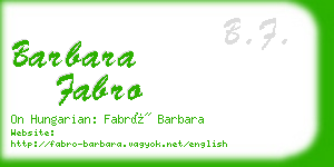 barbara fabro business card